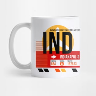 Indianapolis (IND) Airport // Sunset Baggage Tag Mug